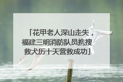 花甲老人深山走失，福建三明消防队员携搜救犬历十天营救成功