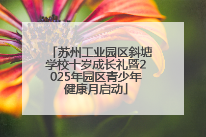 苏州工业园区斜塘学校十岁成长礼暨2025年园区青少年健康月启动