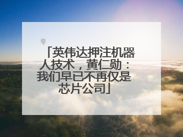 英伟达押注机器人技术，黄仁勋：我们早已不再仅是芯片公司