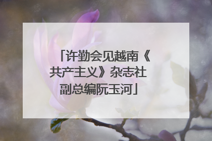 许勤会见越南《共产主义》杂志社副总编阮玉河