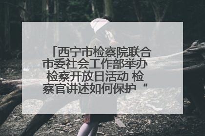 西宁市检察院联合市委社会工作部举办检察开放日活动 检察官讲述如何保护“少年的你”