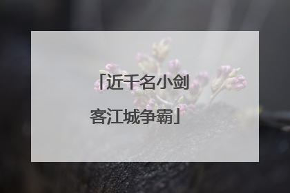 近千名小剑客江城争霸
