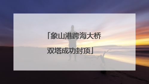 象山港跨海大桥双塔成功封顶