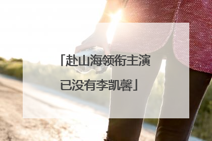 赴山海领衔主演已没有李凯馨
