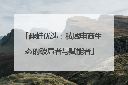 趣蛙优选：私域电商生态的破局者与赋能者