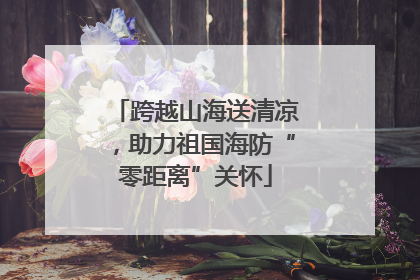 跨越山海送清凉，助力祖国海防“零距离”关怀