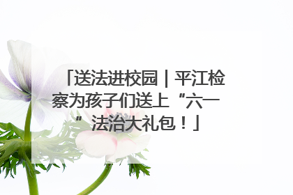 送法进校园｜平江检察为孩子们送上“六一”法治大礼包！