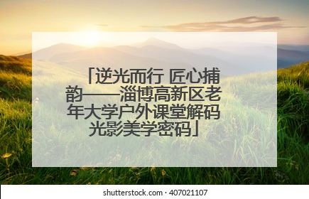 逆光而行 匠心捕韵——淄博高新区老年大学户外课堂解码光影美学密码