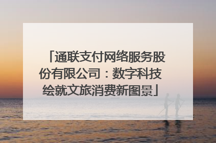 通联支付网络服务股份有限公司：数字科技绘就文旅消费新图景