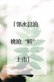 邻水县油桃抢“鲜”上市