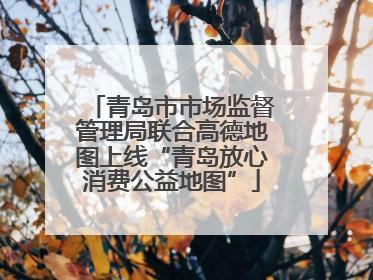 青岛市市场监督管理局联合高德地图上线“青岛放心消费公益地图”