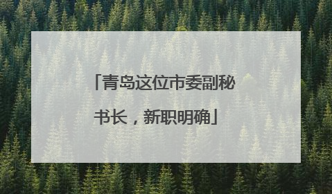 青岛这位市委副秘书长，新职明确