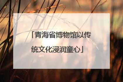 青海省博物馆以传统文化浸润童心