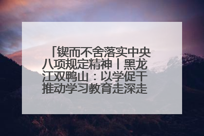 锲而不舍落实中央八项规定精神丨黑龙江双鸭山：以学促干推动学习教育走深走实 从小事入手写好“民生答卷”