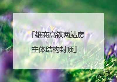 雄商高铁两站房主体结构封顶