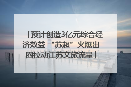 预计创造3亿元综合经济效益 “苏超”火爆出圈拉动江苏文旅流量
