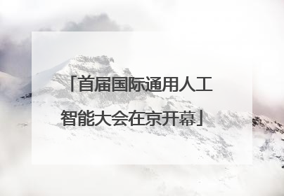 首届国际通用人工智能大会在京开幕