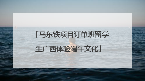 马东铁项目订单班留学生广西体验端午文化