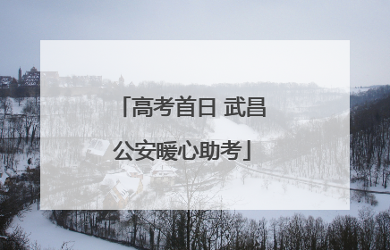 高考首日 武昌公安暖心助考