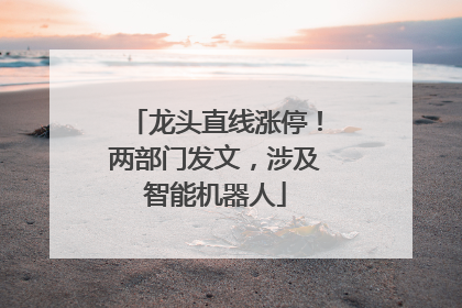 龙头直线涨停！两部门发文，涉及智能机器人