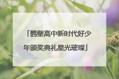 鹤壁高中新时代好少年颁奖典礼星光璀璨