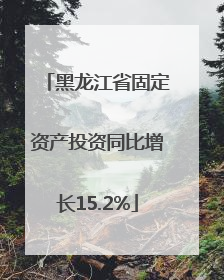 黑龙江省固定资产投资同比增长15.2%
