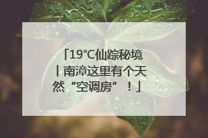 19℃仙踪秘境丨南漳这里有个天然“空调房”！