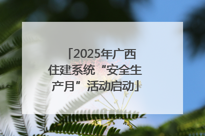 2025年广西住建系统“安全生产月”活动启动