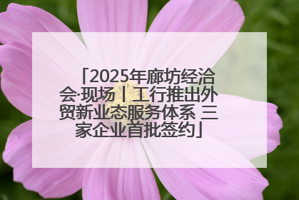 2025年廊坊经洽会·现场丨工行推出外贸新业态服务体系 三家企业首批签约