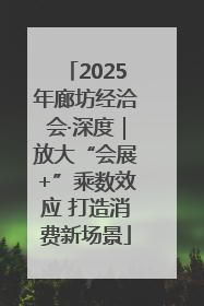 2025年廊坊经洽会·深度｜放大“会展+”乘数效应 打造消费新场景