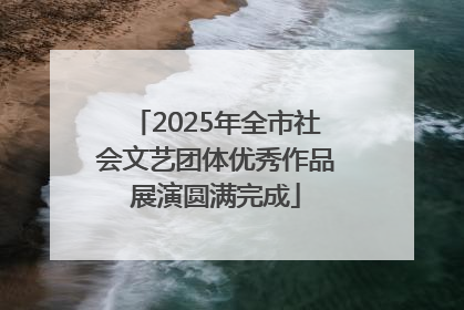 2025年全市社会文艺团体优秀作品展演圆满完成