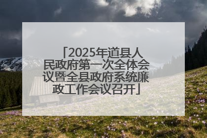 2025年道县人民政府第一次全体会议暨全县政府系统廉政工作会议召开