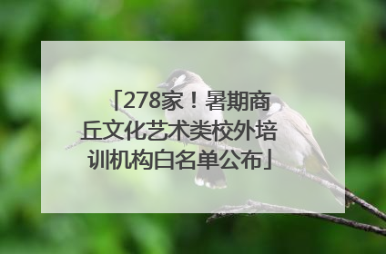 278家！暑期商丘文化艺术类校外培训机构白名单公布