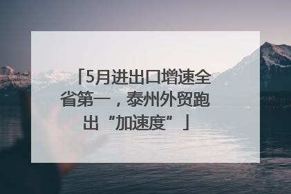5月进出口增速全省第一，泰州外贸跑出“加速度”